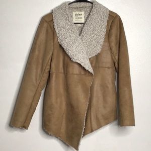 Dylan Bowie Jacket Faux Leather Shearling Small
